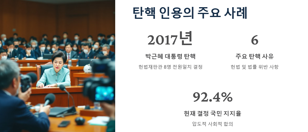 탄핵기각, 각하, 인용, 탄핵사유, 기각사유, 정치권 반응