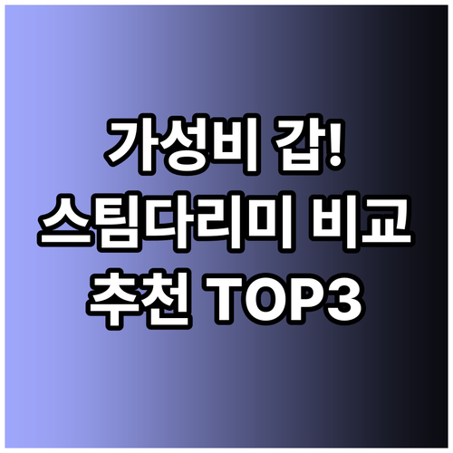 가성비 좋은 스팀다리미는 어떤 제품일