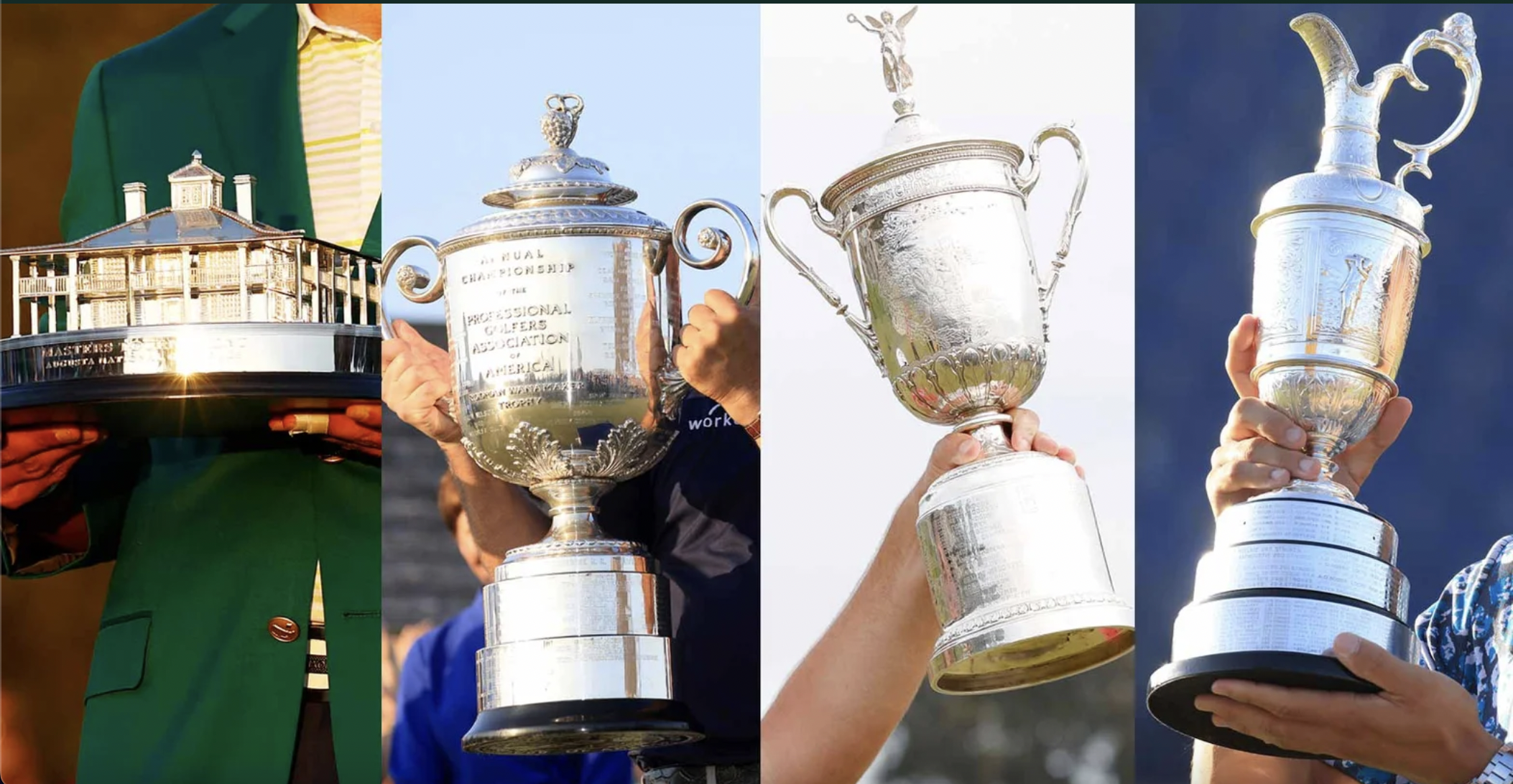 4대 메이저 대회 트로피 사진