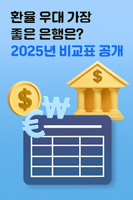 환율 우대 가장 좋은 은행은? 2025년 비교표 공개