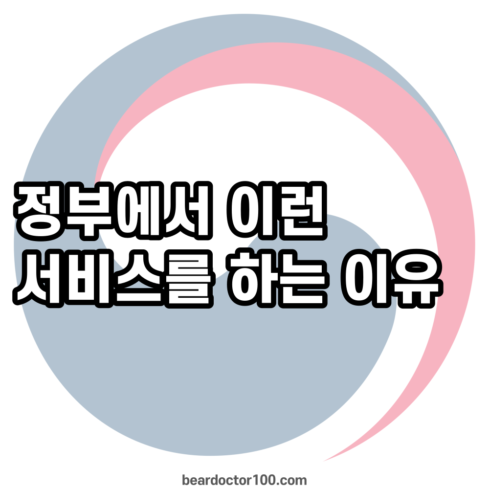 정부에서 이런 서비스를 하는 이유