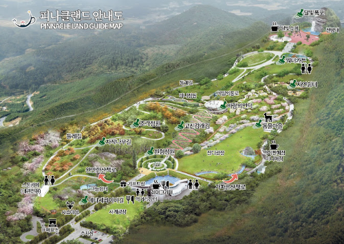피나클랜드 수목원 안내도