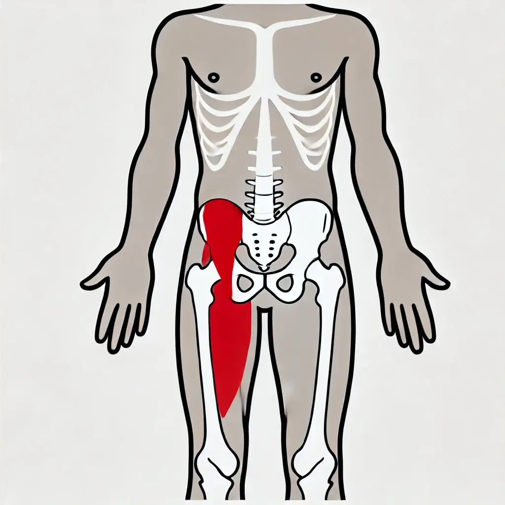 장요근 마사지 위치 스트레칭