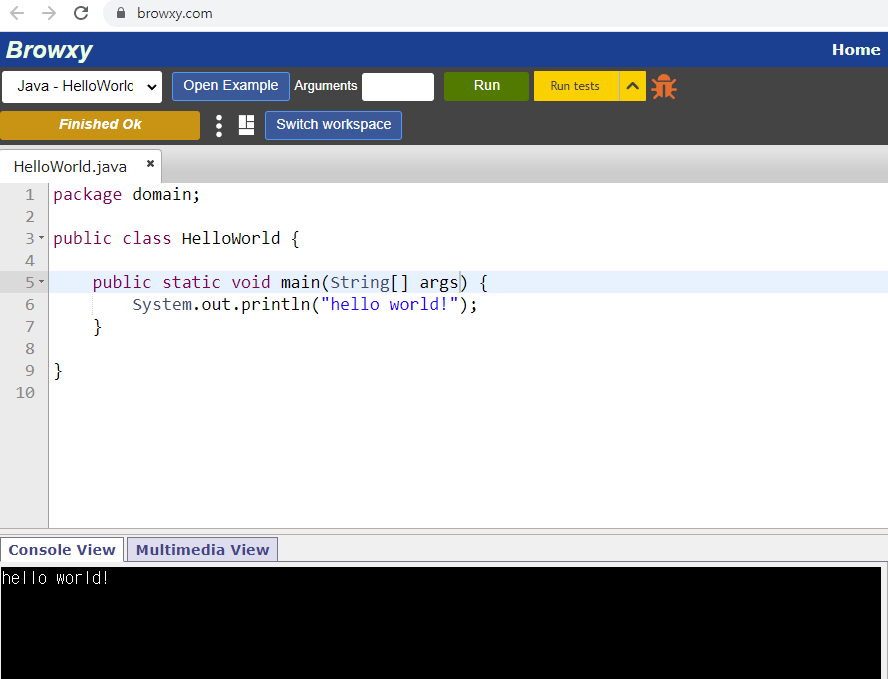 자바 테스트 및 코드 실행 사이트