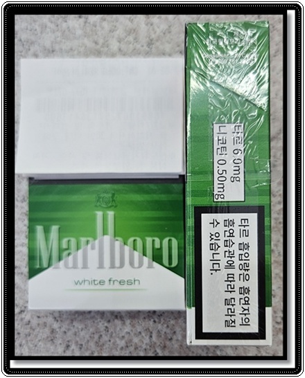 말보로 화이트 후레쉬와 블랙 후레쉬의 제품 특징 스펙 맛 비교. 말보로 멘솔 후레쉬 라인업 분석