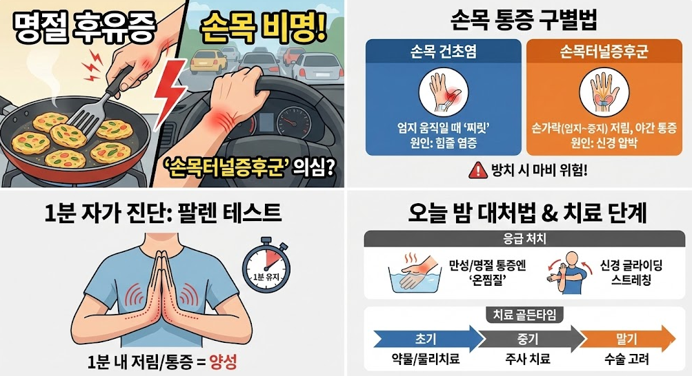 손목터널증후군 자가 진단 &amp; 스트레칭법