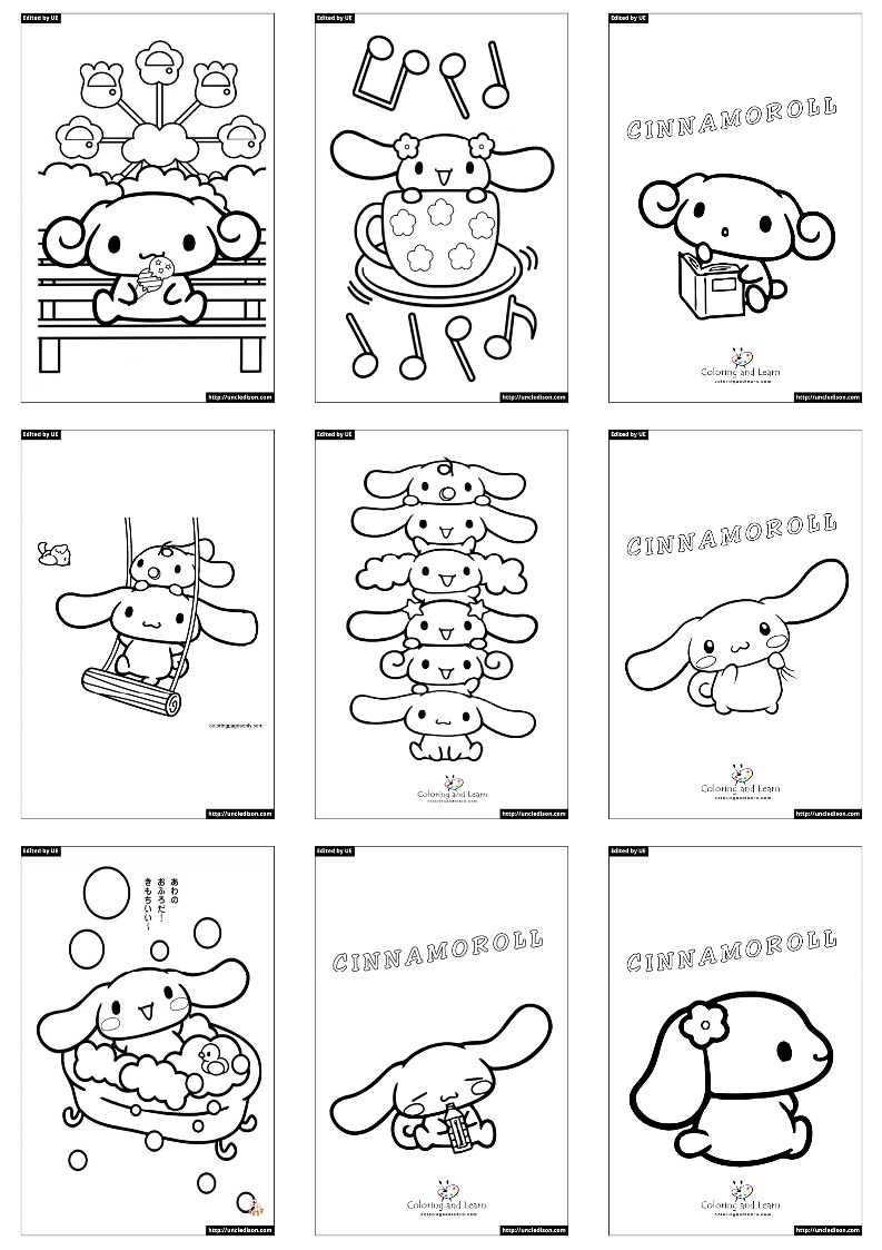 시나모롤 색칠공부 산리오 도안