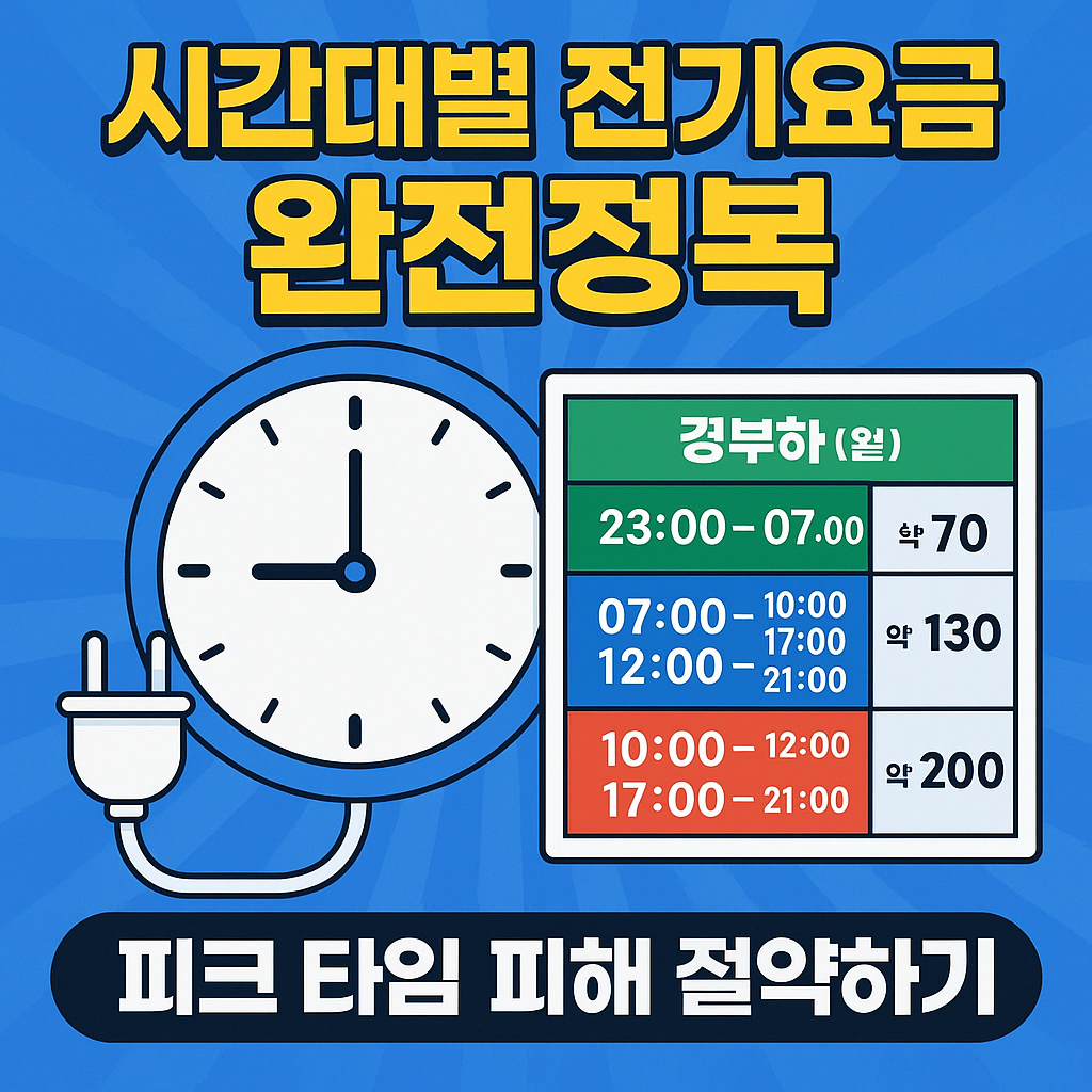 시간대별 전기요금제 완전정복 – 요금표·추천시간·할인비교 총정리