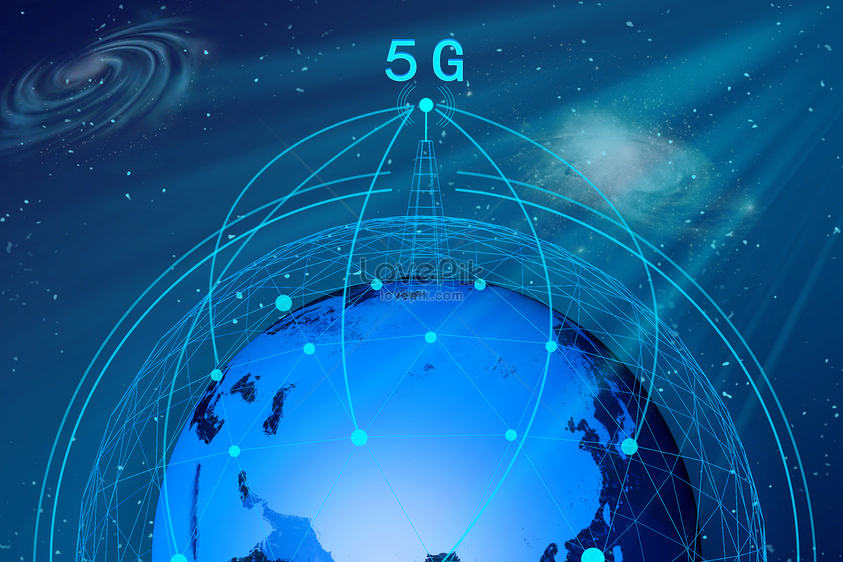 5g 기술 장면 배경 사진