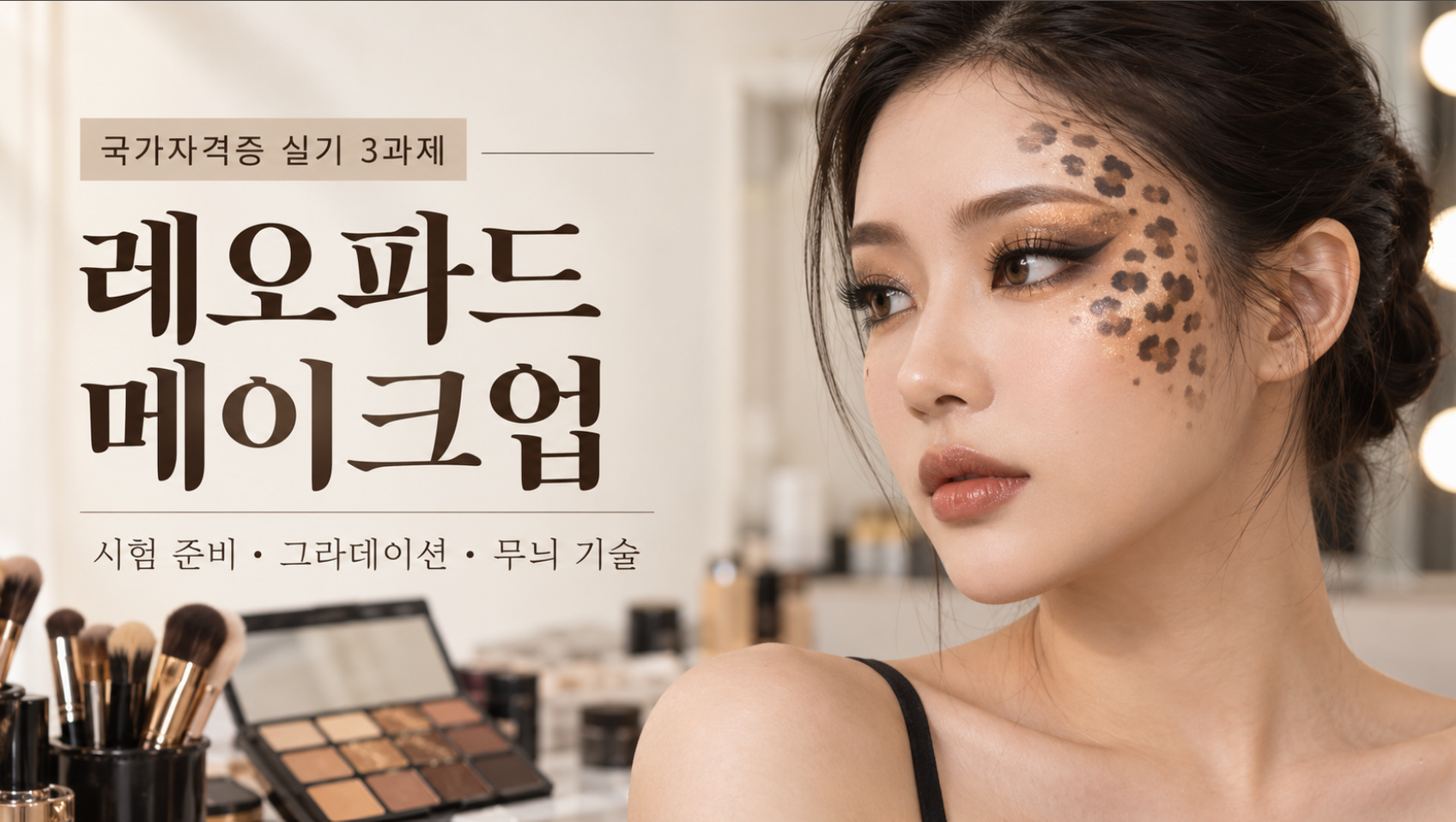 레오파드 메이크업 사진