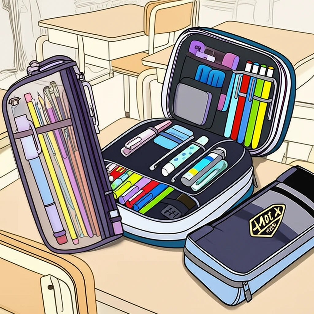 중학생 대용량 필통 수납 효율성과 튼..