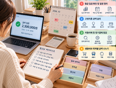 월급날 해야 할 일과 한 달 지출 관리 순서