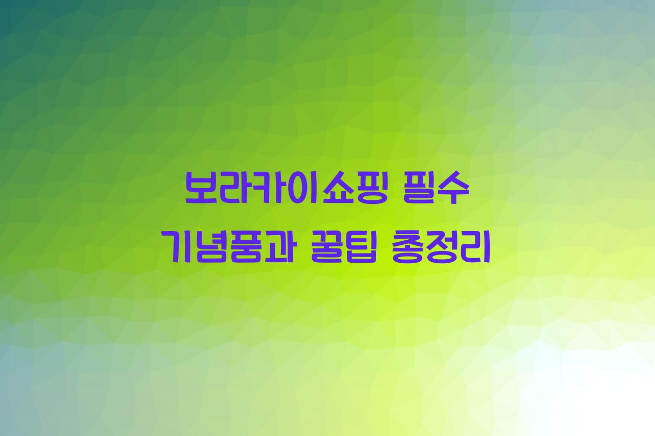 보라카이쇼핑