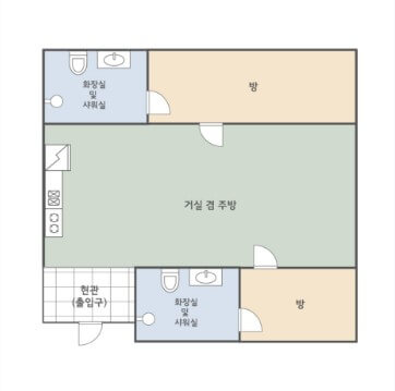 산청한방자연휴양림 -8인실배치도