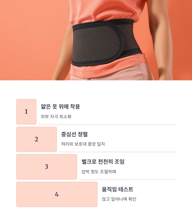 올바른 착용 방법과 관리 요령