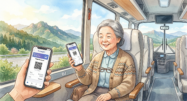 시니어 스마트폰으로 버스 예매하기