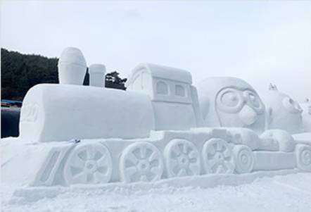 청양 알프스마을 칠갑산 얼음분수축제2