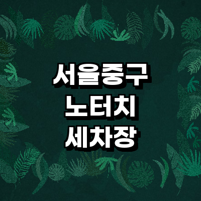 서울 중구 노터치 세차