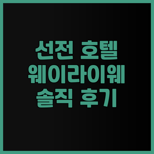 선전 웨이라이웨 호텔 실제 투숙 후기