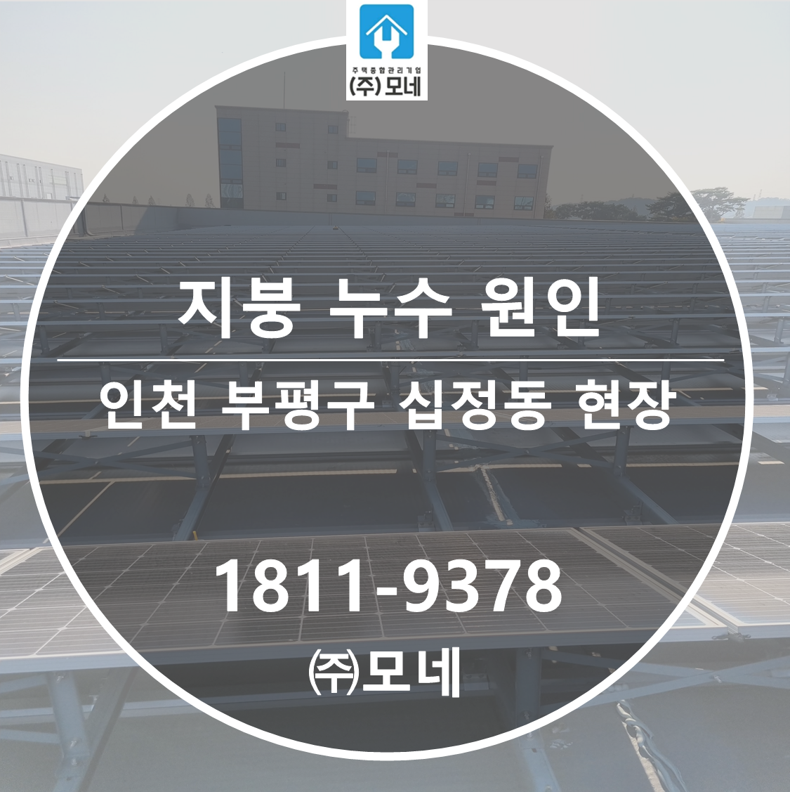 부평 누수탐지 3가지 누수진단 인천 십정동 업체 태양광 지붕 누수 원인