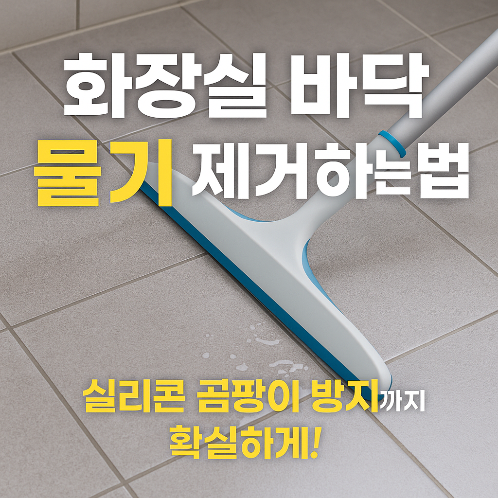 화장실 바닥 물기 제거하는 법: 실리콘 곰팡이 방지까지 확실하게!