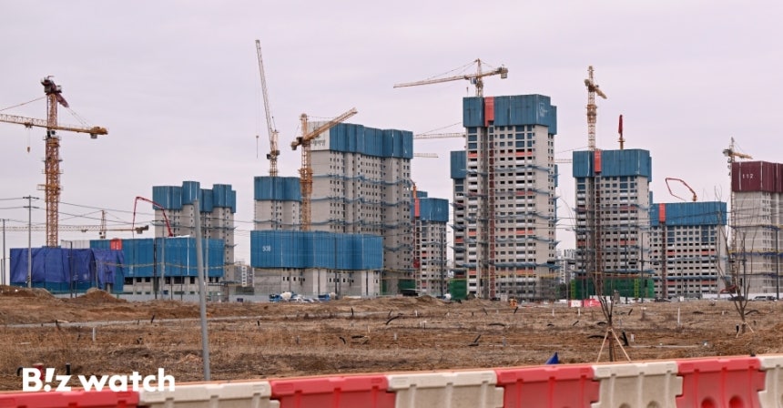 정부가 환매조건부로 지방 미분양 아파트를 매입하는 '미분양 안심환매 사업을 진행한다. 사진은 경기 평택시 일대 공사 중인 단지