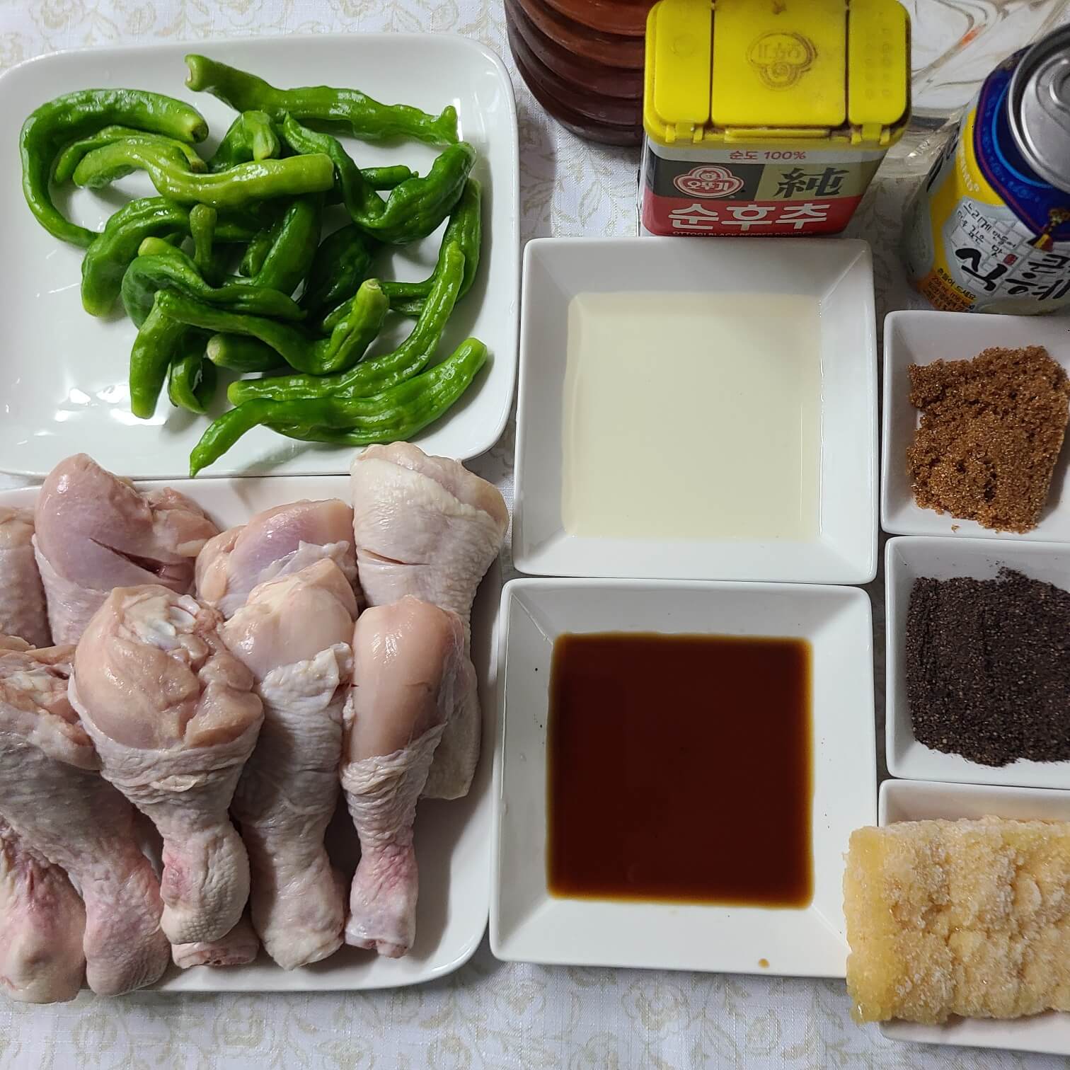 닭다리 간장 조림 꽈리고추 조림