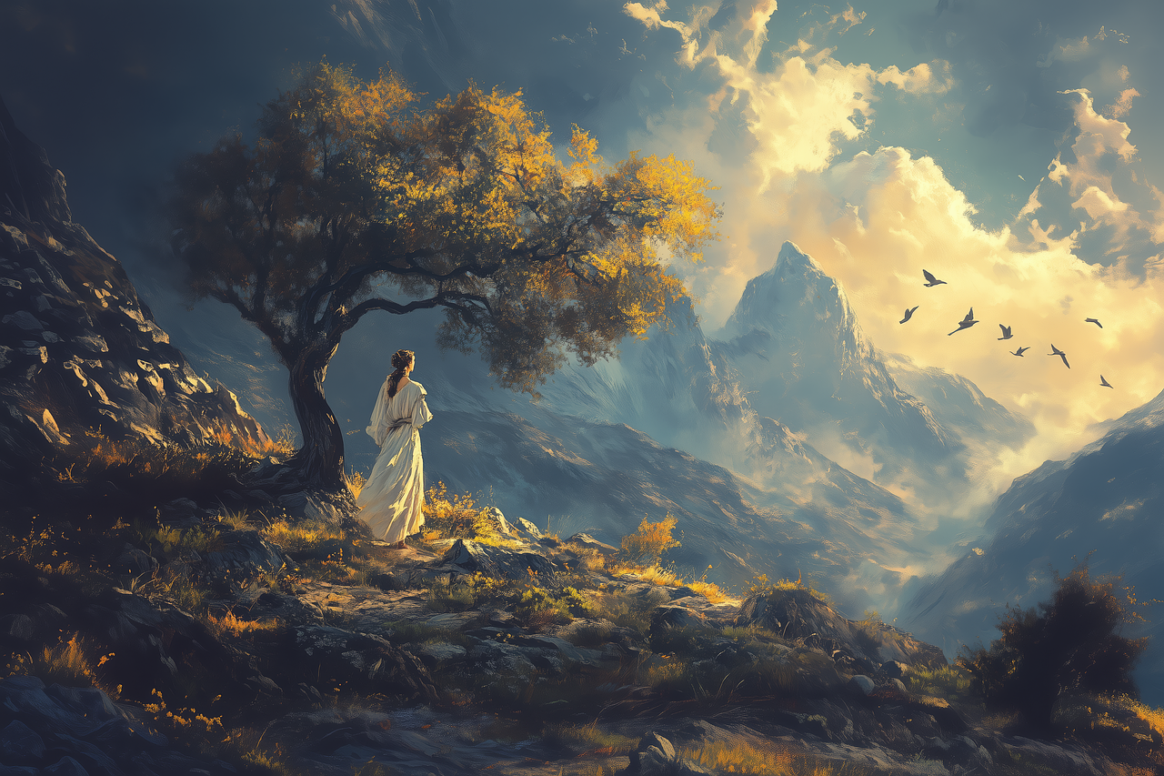 신화 속 올림포스 산 이미지