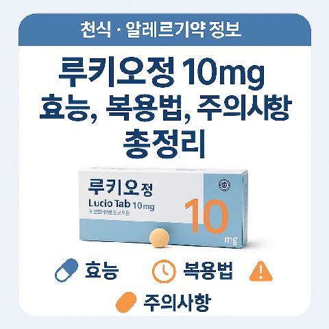 루키오정10mg 효능, 복용법, 주의사항 총정리