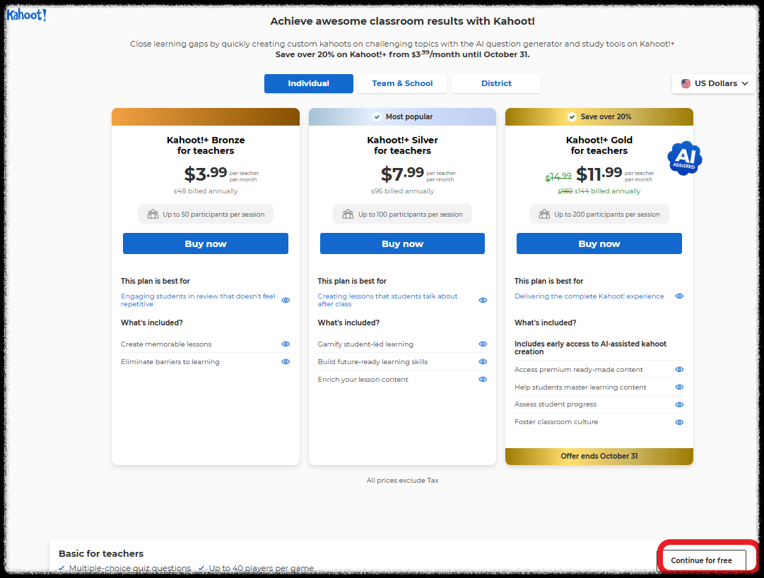 학생 참여 수업 설계 ❘ 퀴즈로 활기차게 학습하는 카훗(Kahoot) 사용방법 게임 AI 활동