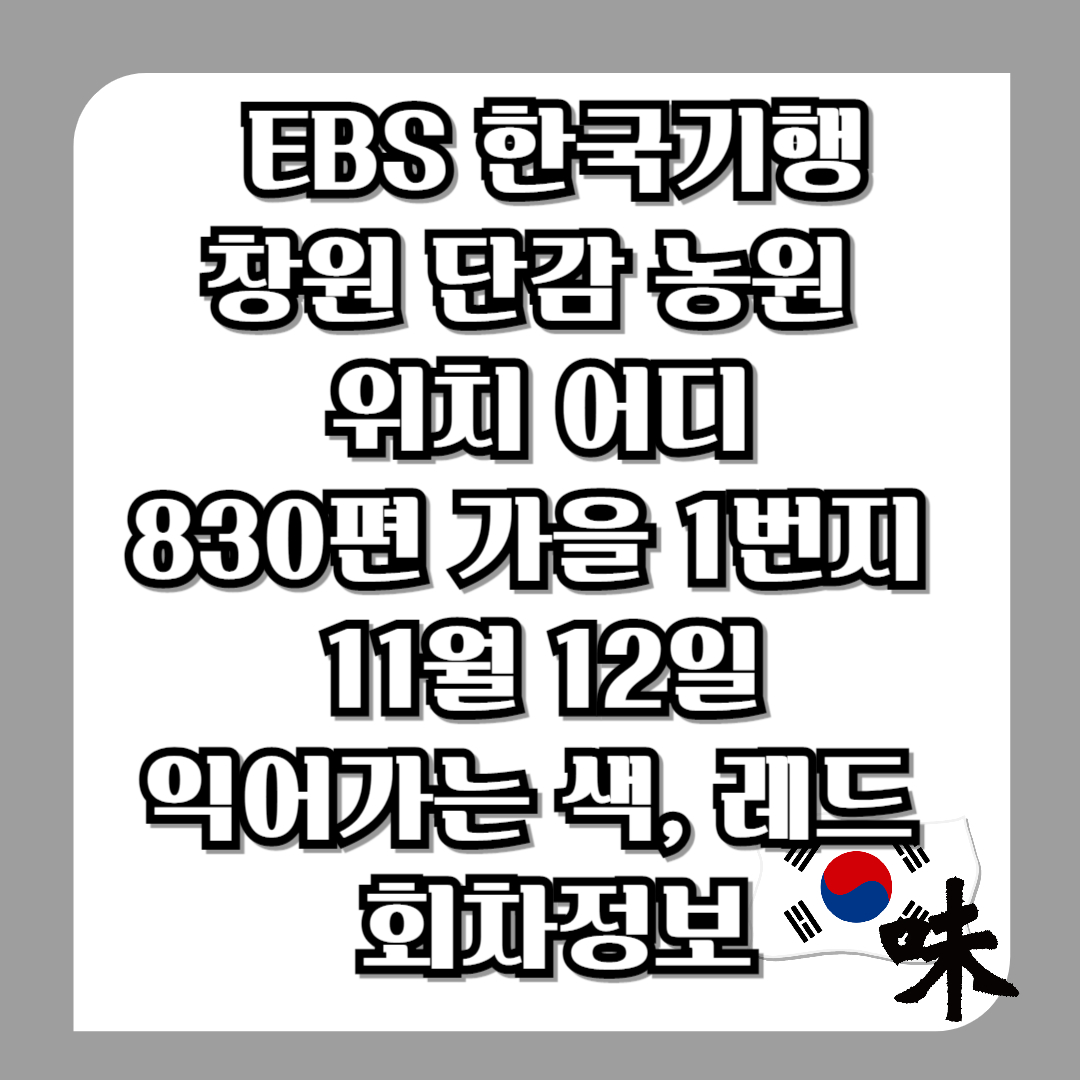 한국기행-단감-농원-창원-위치-어디-택배-주문-830편-가을-1번지-11월-12일-익어가는-색,-레드-회차정보