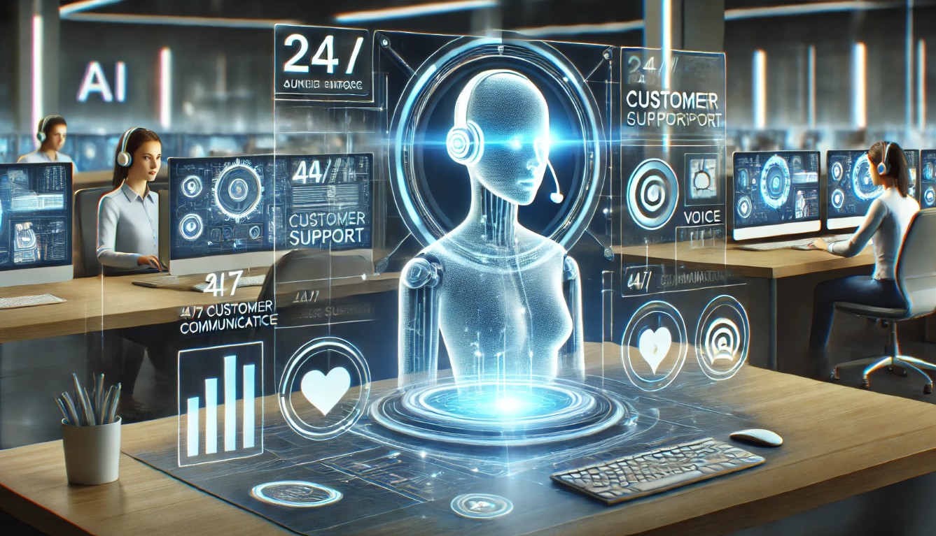 미래형 AI 고객 서비스 센터의 이미지