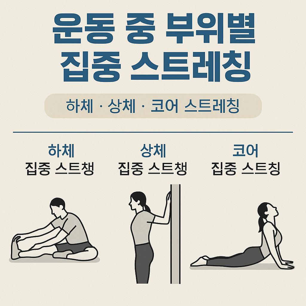 운동 중 부위별 집중 스트레칭