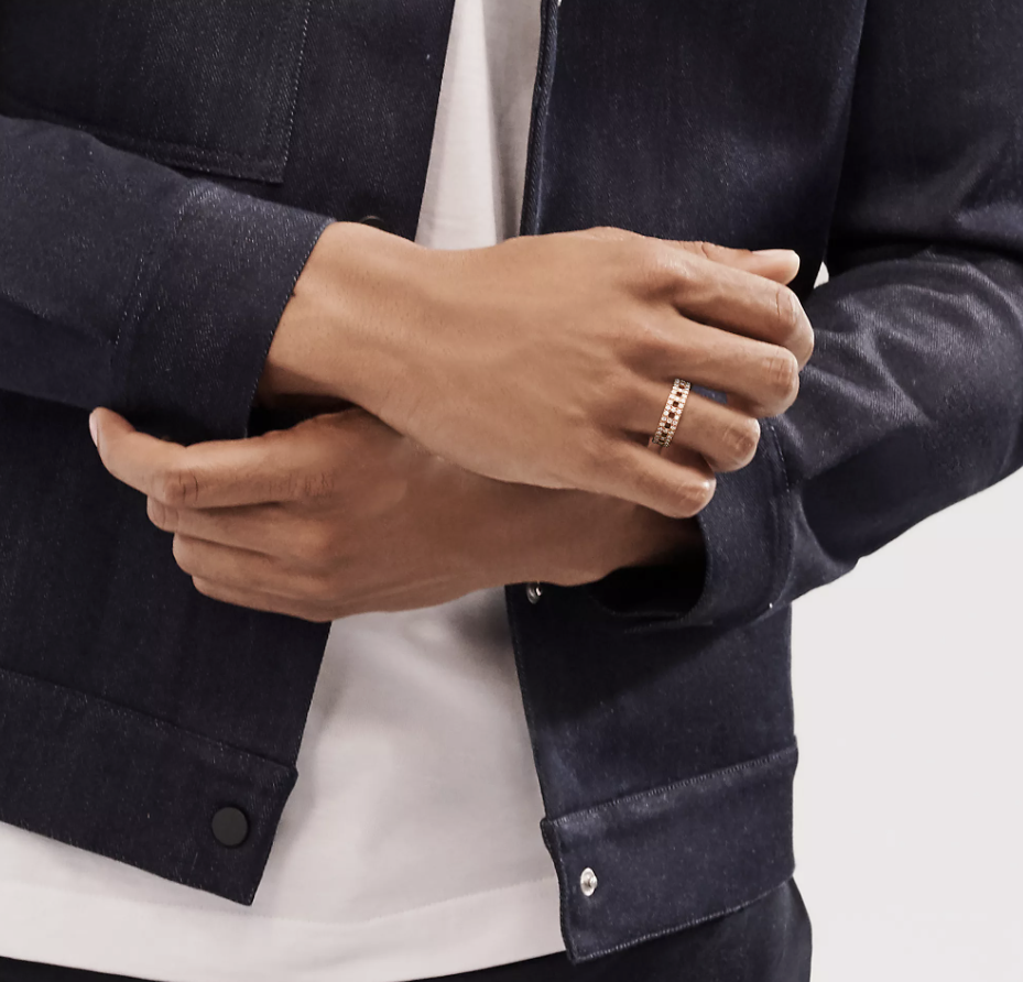 김남주 반지 Tiffany True 와이드링 로즈골드