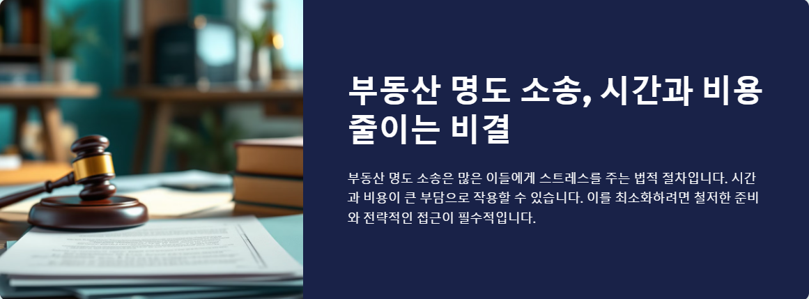 부동산 명도 소송, 시간과 비용 줄이는 비결