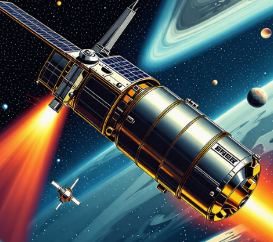 스피어엑스 위성에서 펀치 위성이 방출되는 이미지