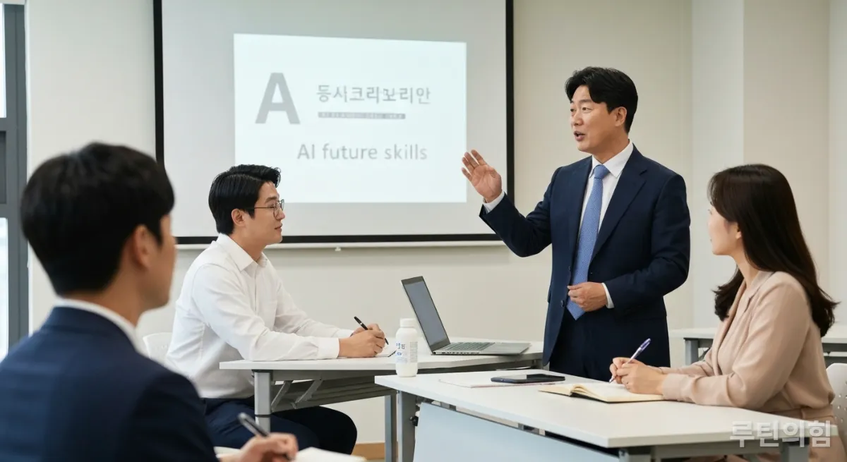 AI 시대 미래 역량에 대해 강연하는 한국인 전문가