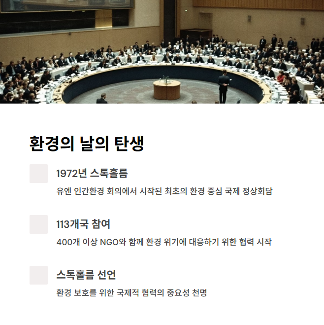 세계 환경의 날의 유래와 역사