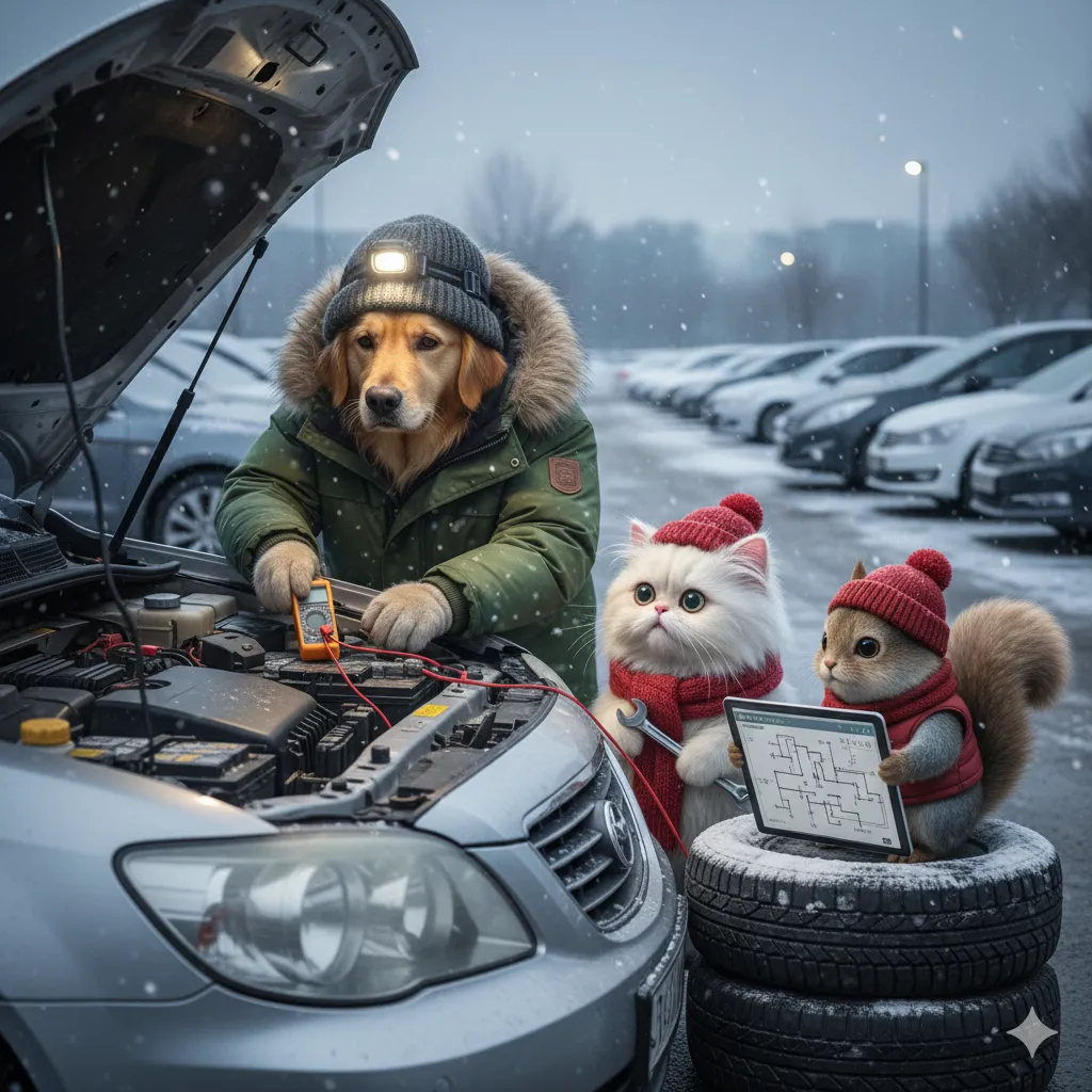 겨울 아침 시동 안 걸릴 때, 정비소 안 가고 해결하는 5분 루틴