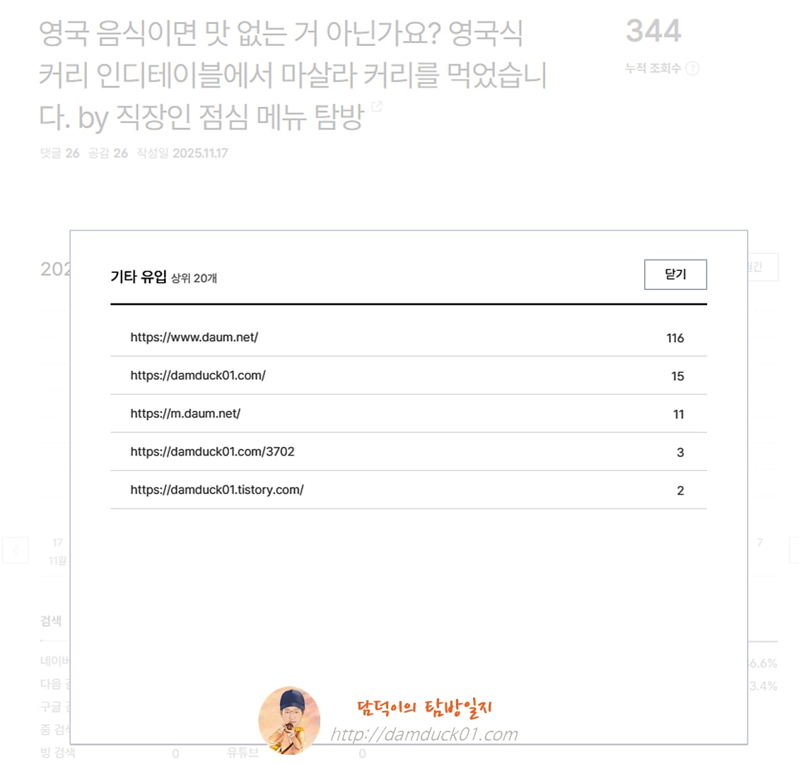 2025년 11월 18일 화요일 기타 유입