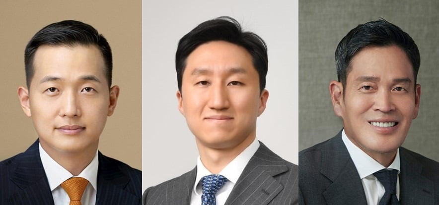 김동관 한화그룹 부회장, 정기선 HD현대 수석부회장, 정용진 신세계그룹 회장.