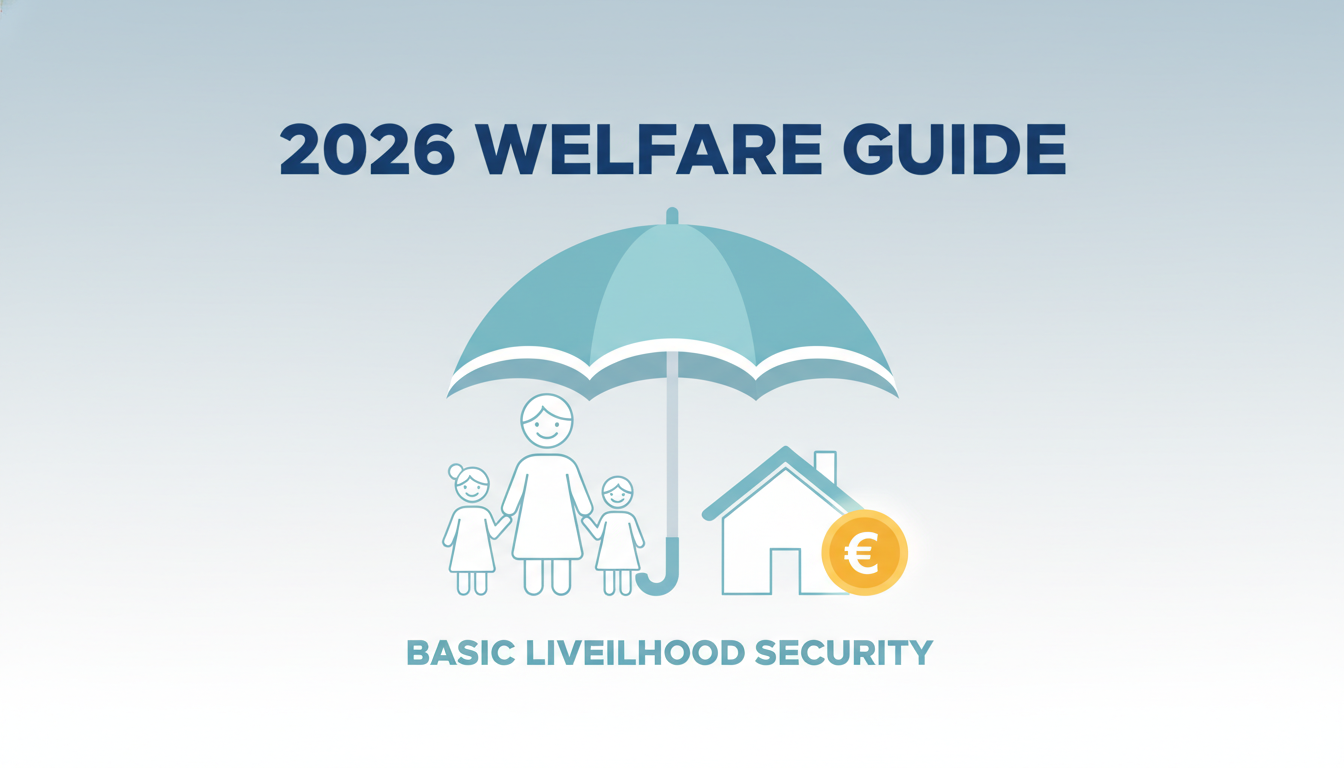 2026년 기초생활수급자 조건 완화 총정리를 나타내는 일러스트