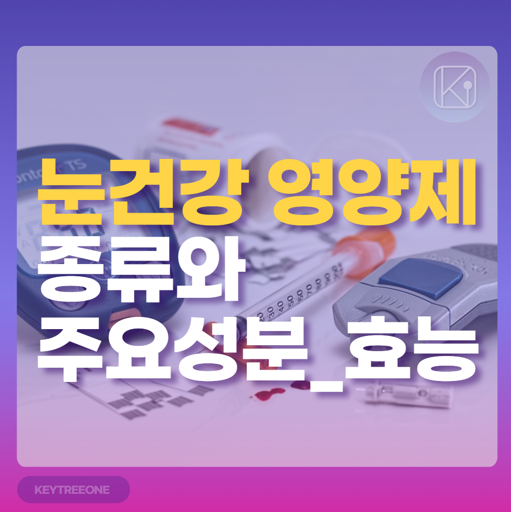 눈건강 영양제 종류와 주요성분