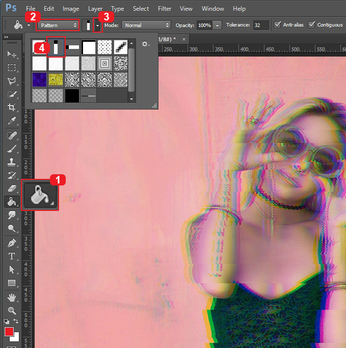 photoshop glitch effect