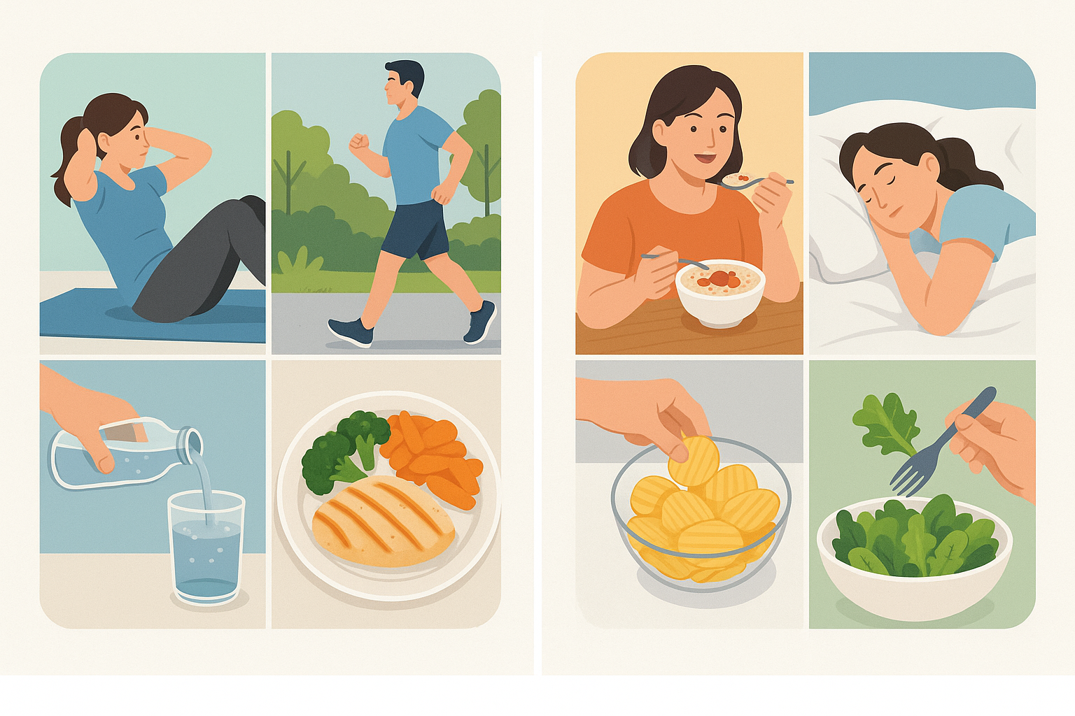 뱃살 빼는 습관