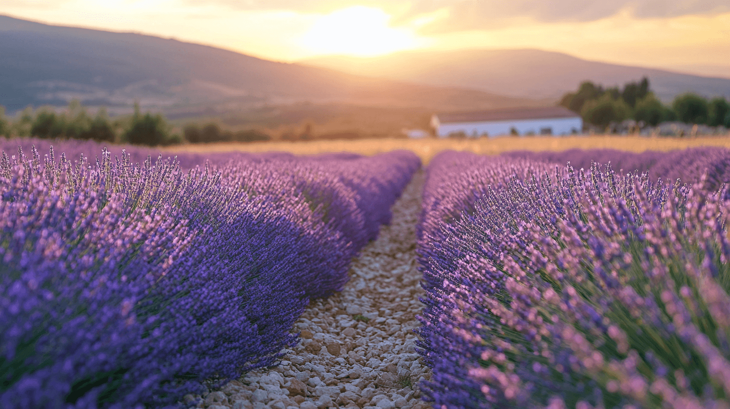 프로방스 라벤더밭 풍경