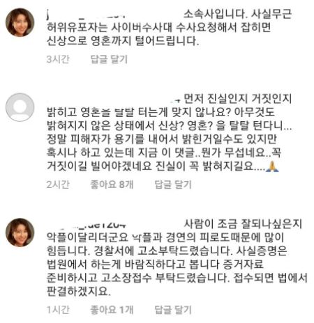 진달래 소속사 대응