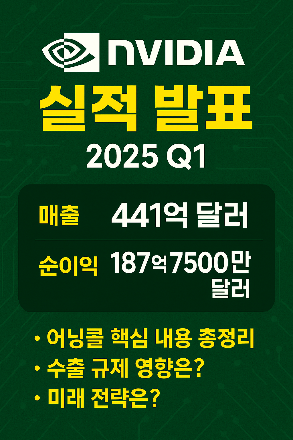 2025년 1분기 엔비디아 실적요약