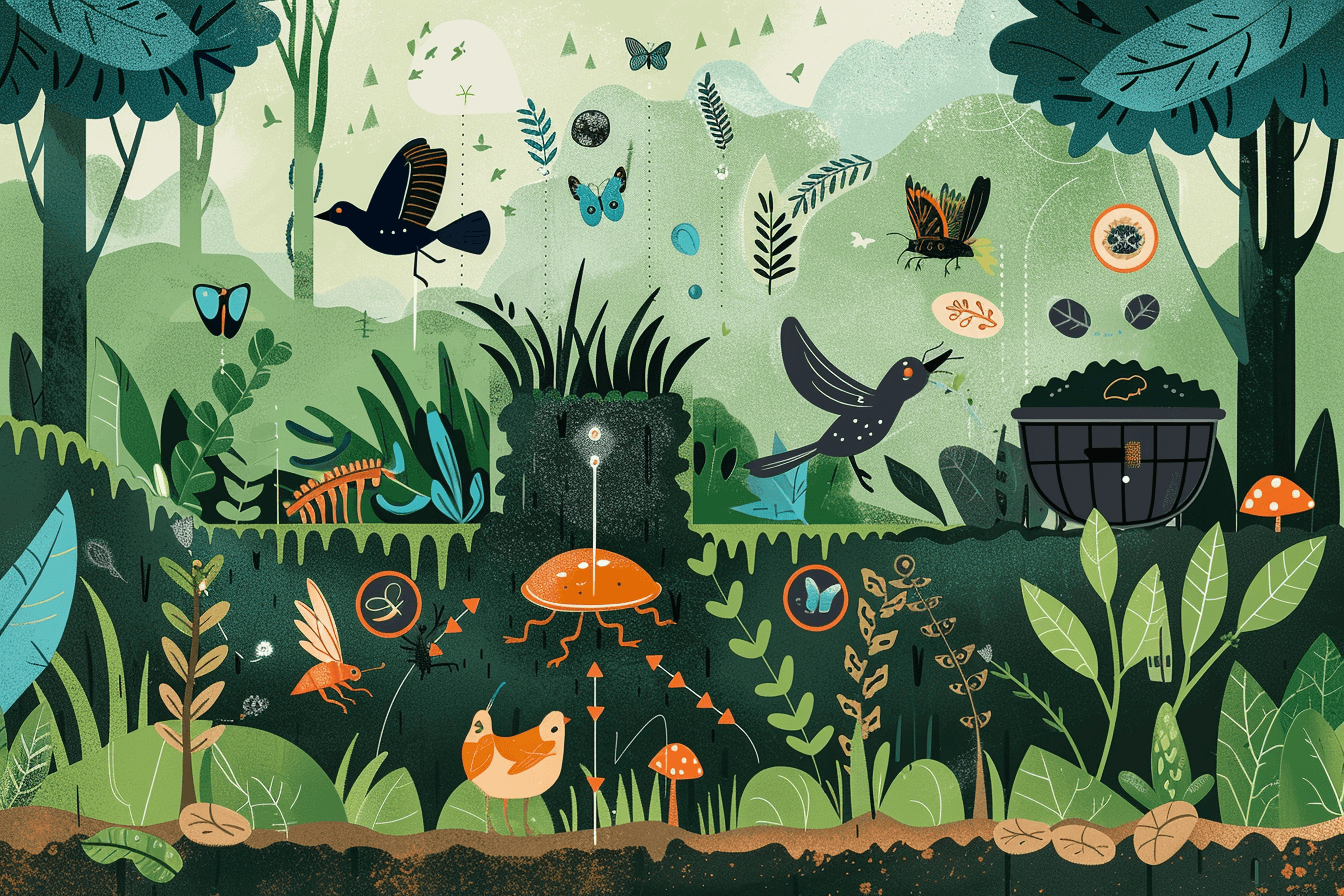 땅속부터-지상까지-생태계의-순환을-그린-그림