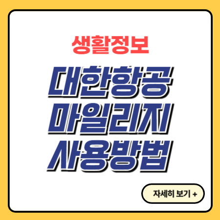 대한항공-마일리지-사용-방법